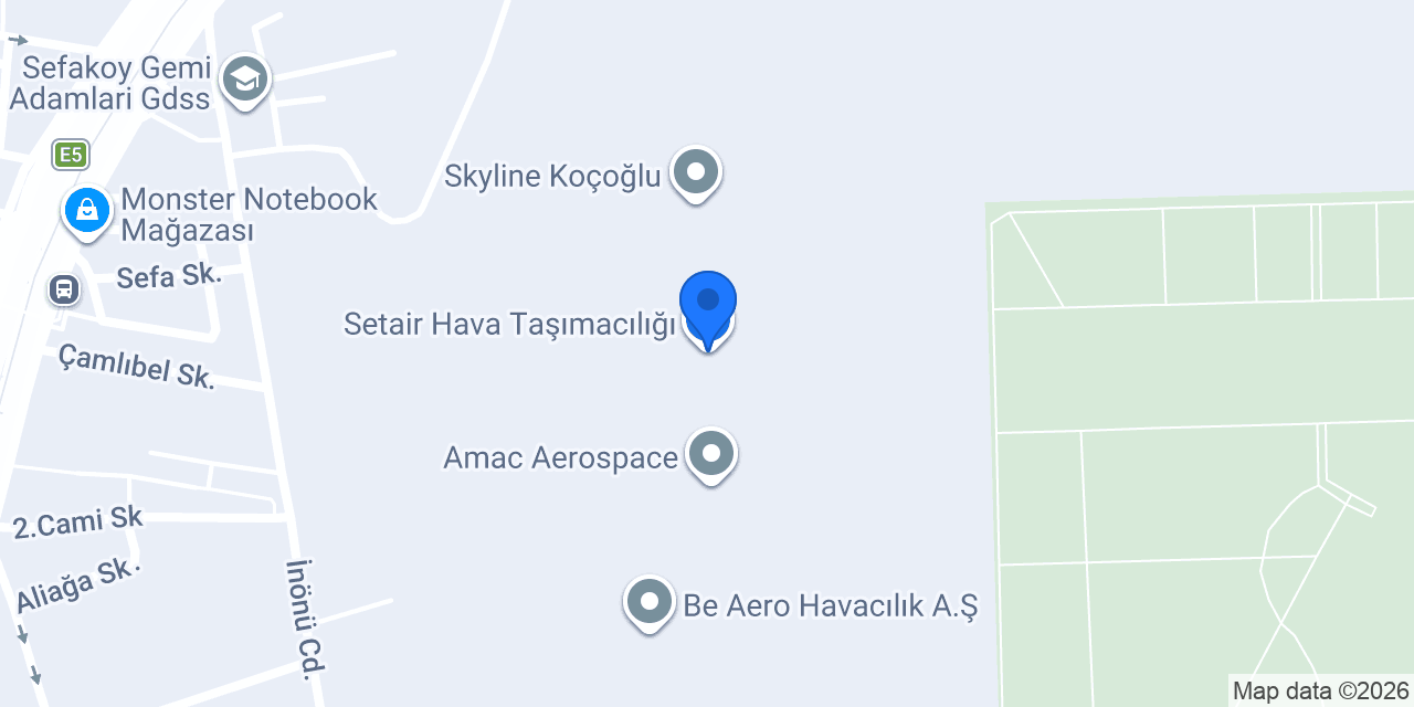 Setair Hava Taşımacılığı konumu