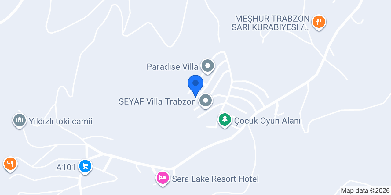 Meva Villa Trabzon konumu