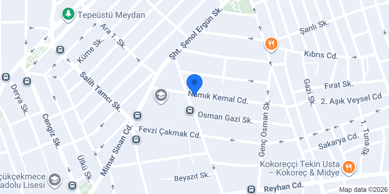 Gökse Duş & yapı konumu