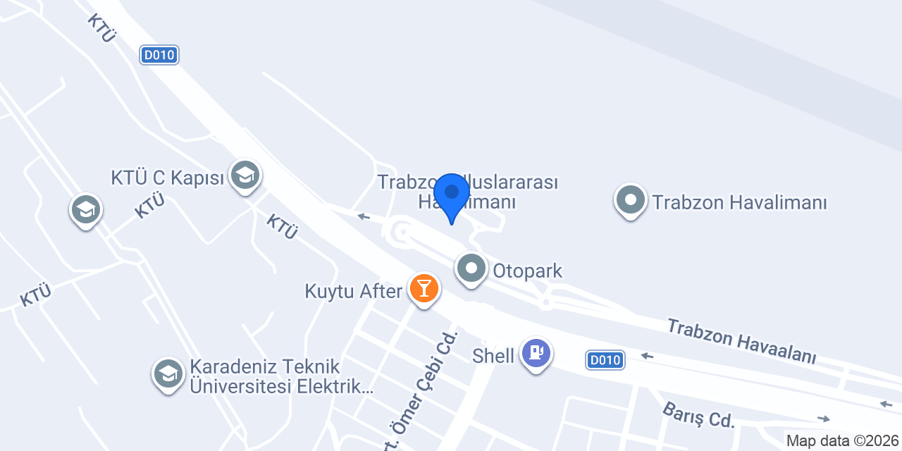 Budget - Trabzon Havalimanı konumu