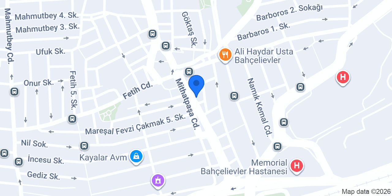 Taraş Bahçelievler konumu
