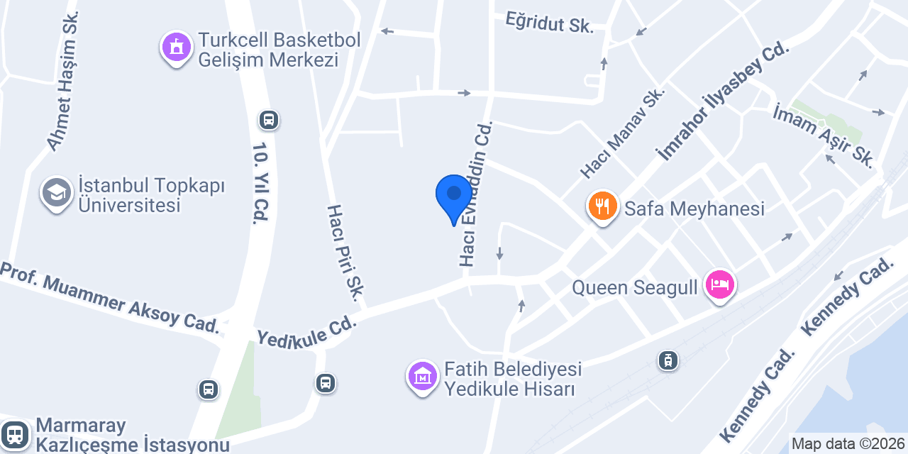 Yedikule Konakları konumu