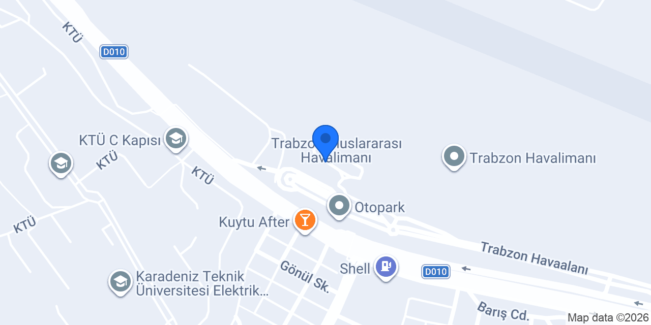Avis Trabzon Havalimanı konumu