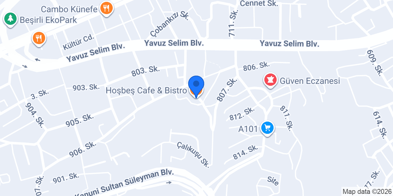 Hoşbeş Cafe & Bistro konumu