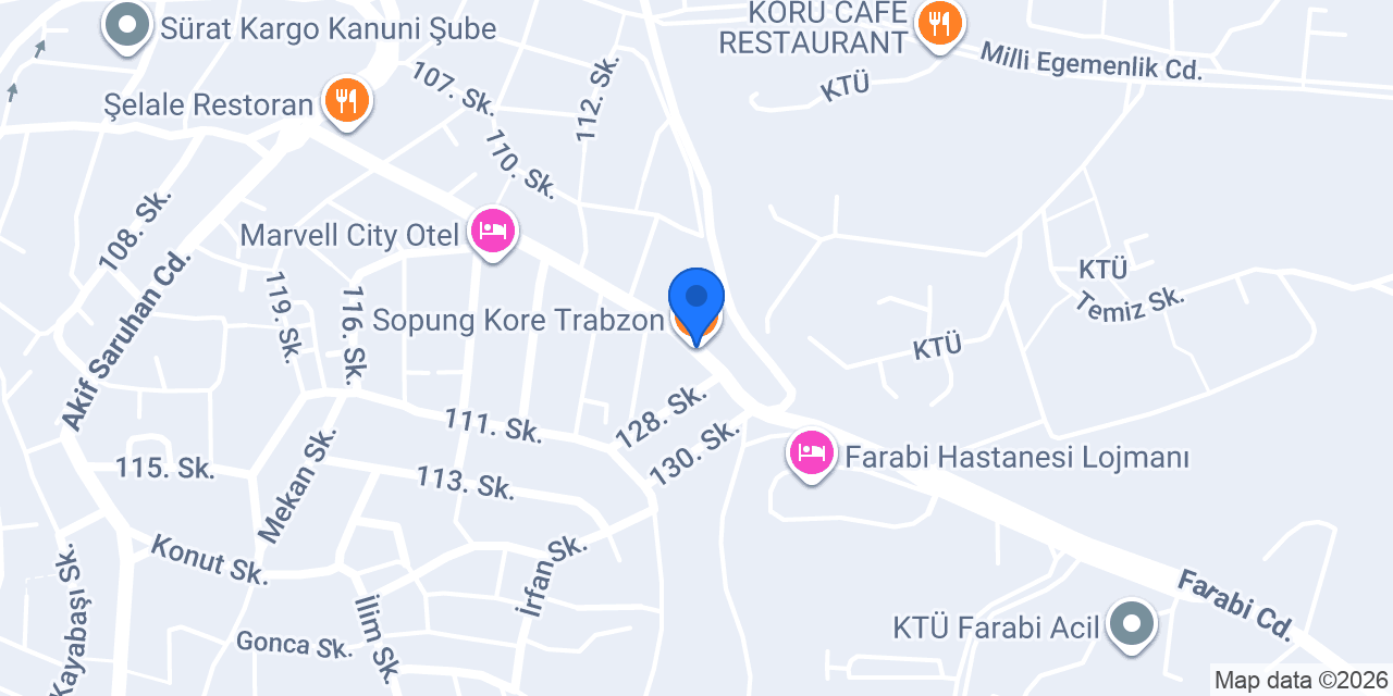 Sopung Kore Trabzon konumu