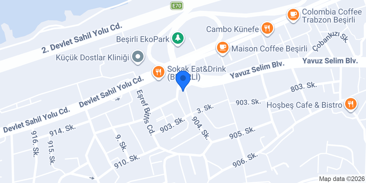 Trabzon kürek pide konumu
