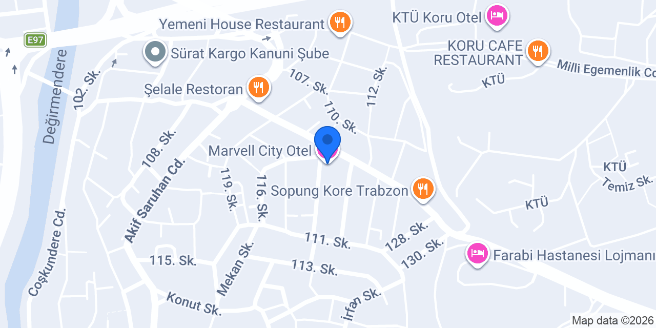 Marvell City Otel konumu