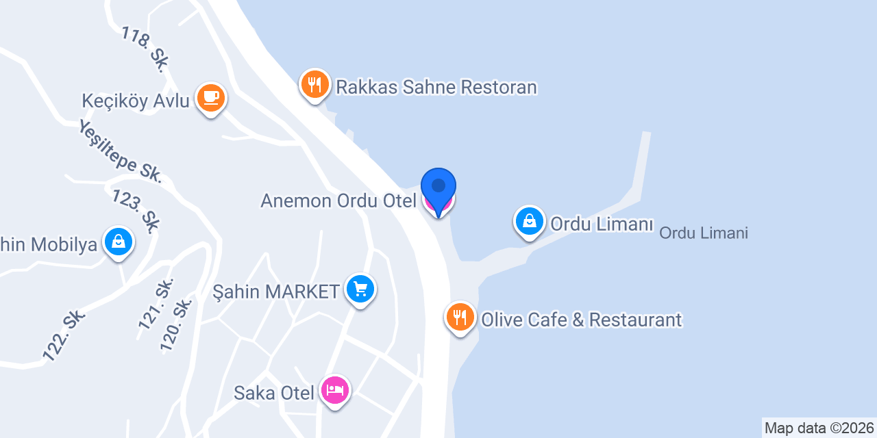 Anemon Ordu Otel konumu