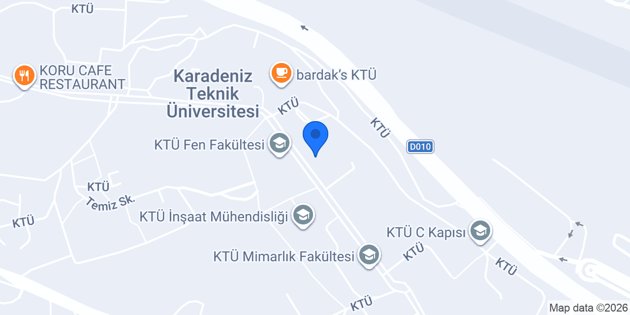 KTÜ Taksi Durağı konumu