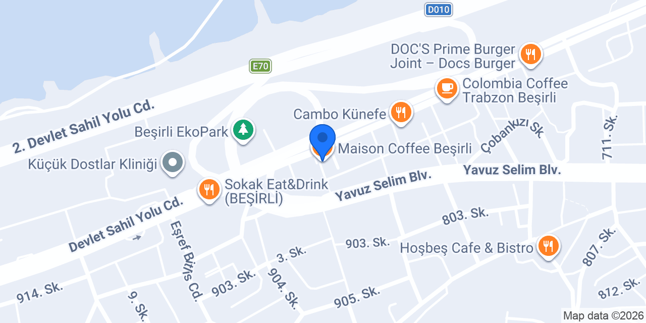 Maison Coffee Beşirli konumu