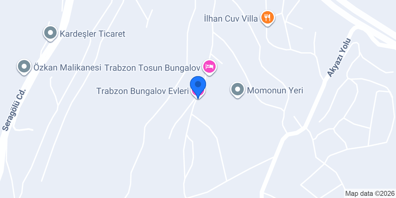 Trabzon Bungalov Evleri konumu