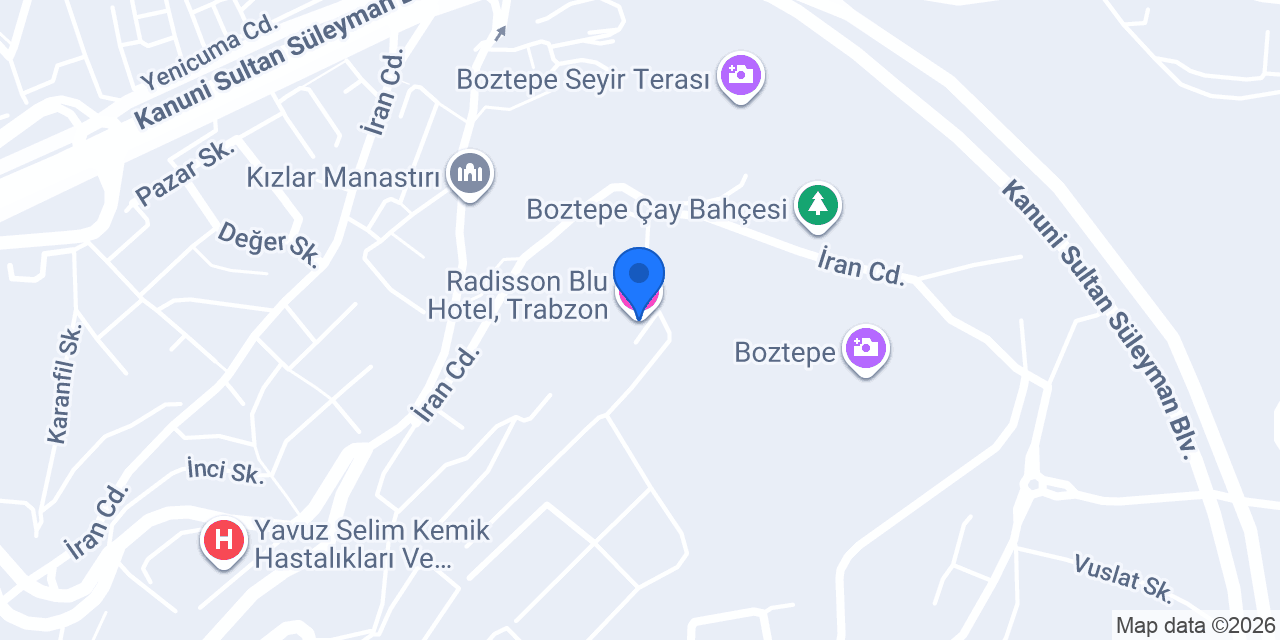 Radisson Blu Hotel, Trabzon konumu