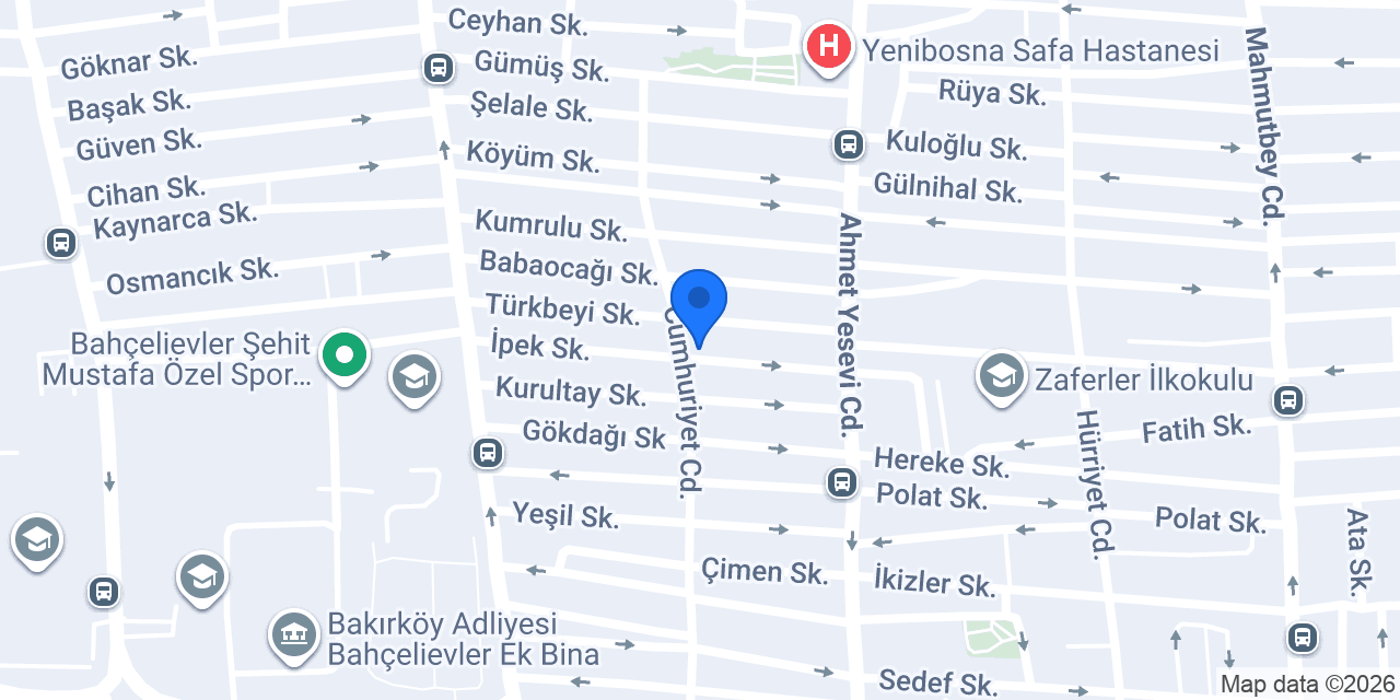 Bilir Mobilya Dekorasyon konumu