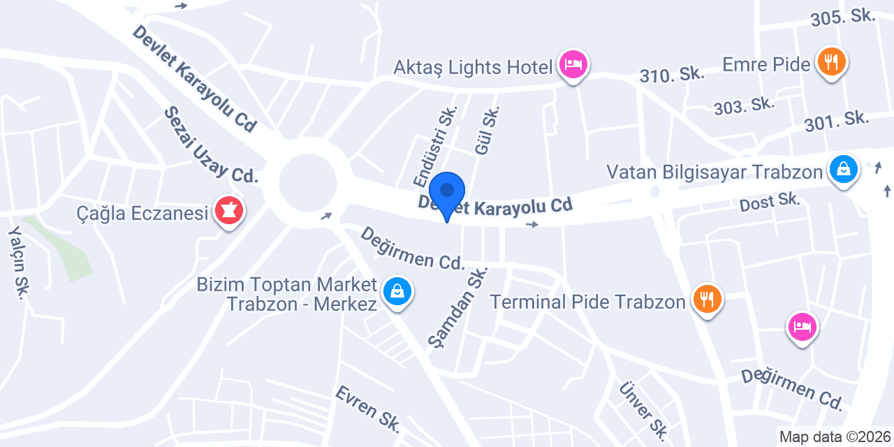 Çağlayan Lokantası konumu