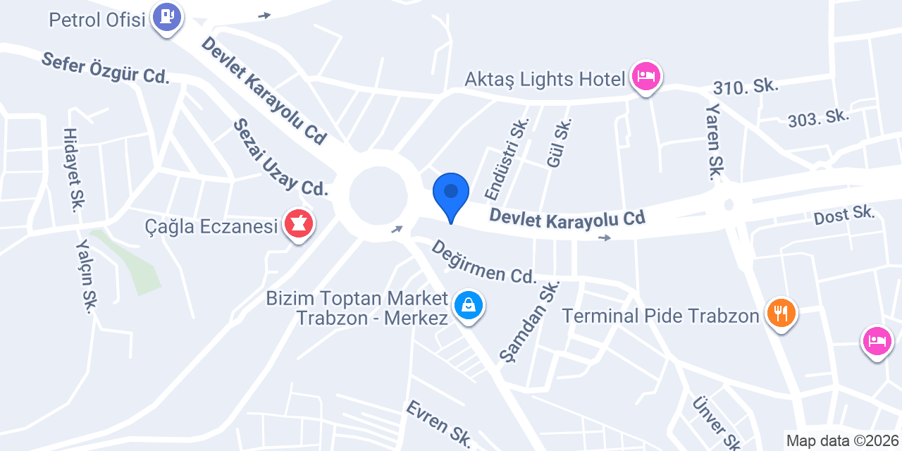 Trabzon Fırın Kuran konumu