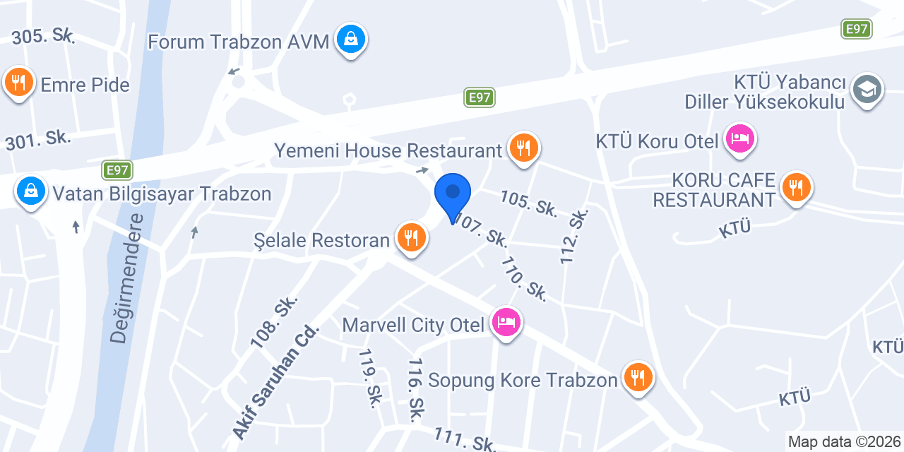 Trabzon Mert Apart konumu