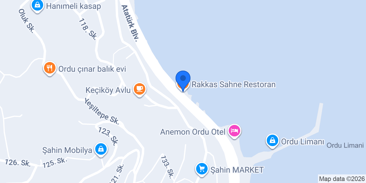 Rakkas Sahne Restoran konumu