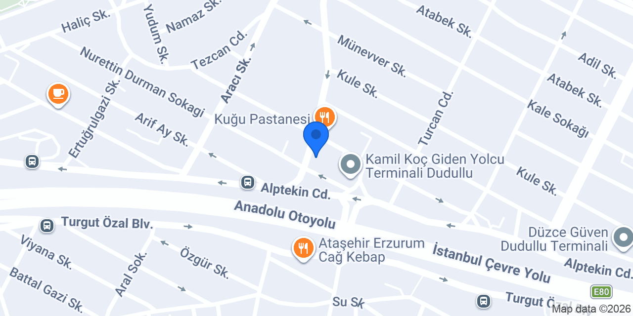 Levent Börek Dudullu konumu
