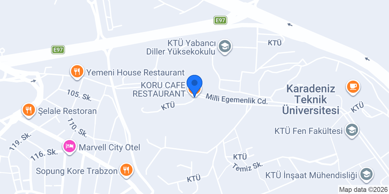 KORU CAFE RESTAURANT konumu