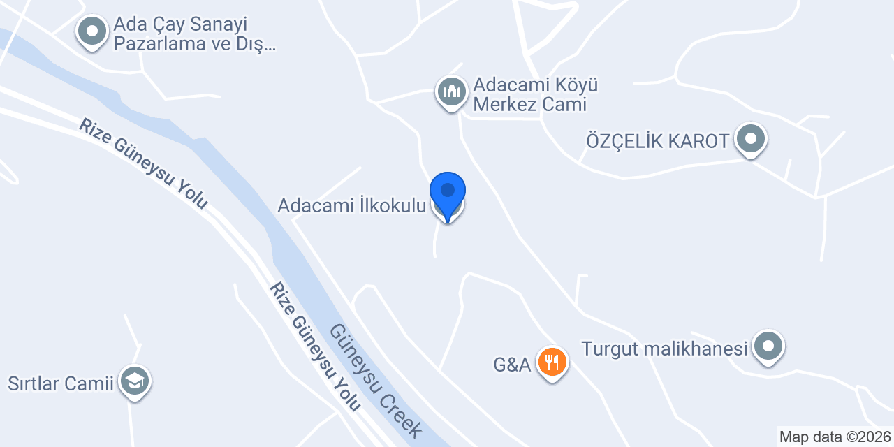 Adacami İlkokulu konumu
