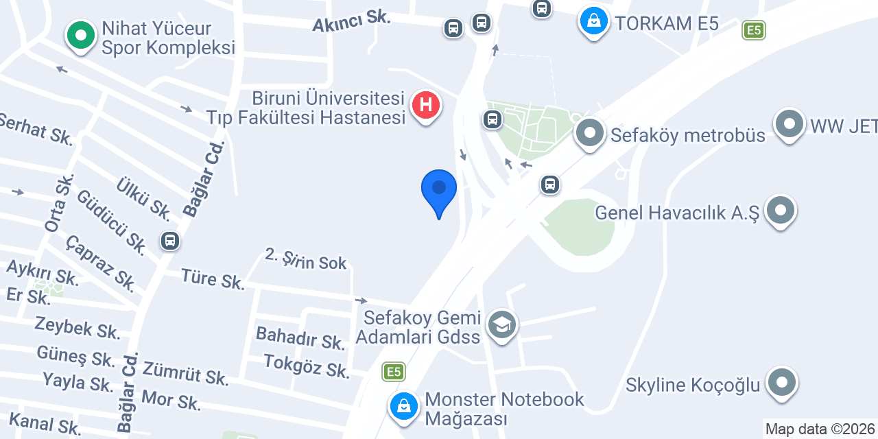 Biruni Hospital konumu