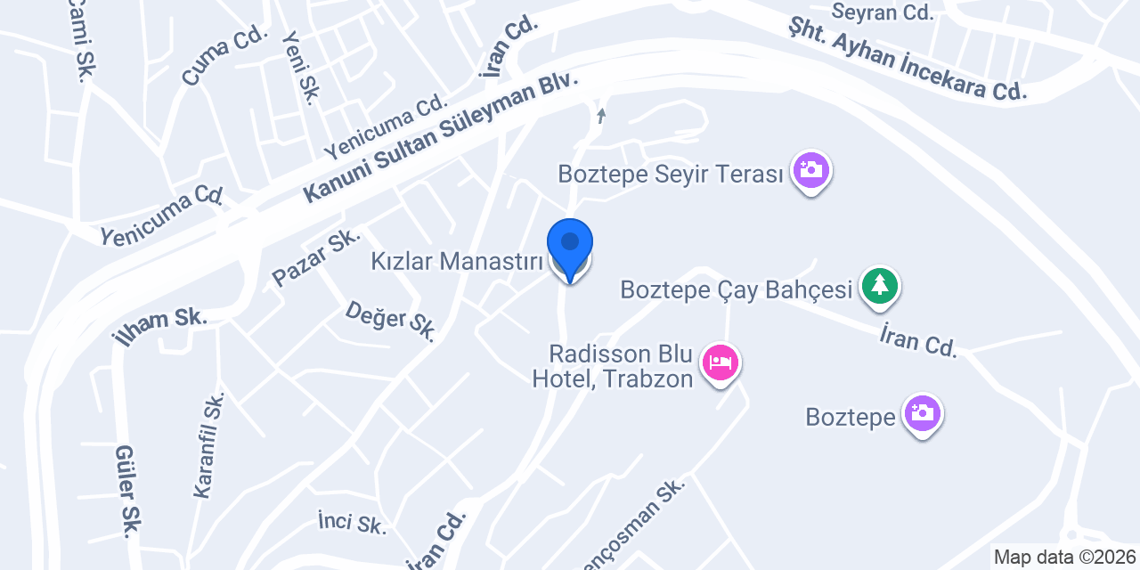 Kızlar Manastırı konumu