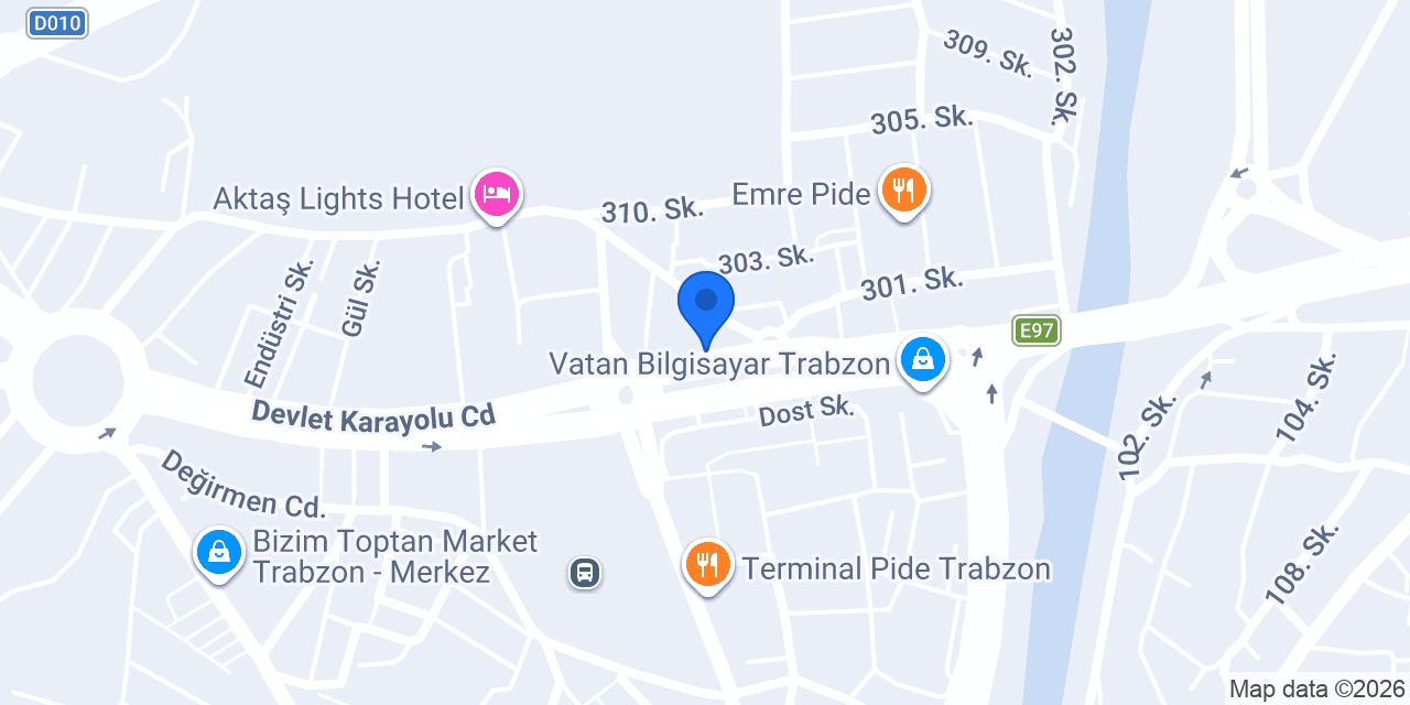 Ulusal Faktoring Trabzon Şubesi konumu