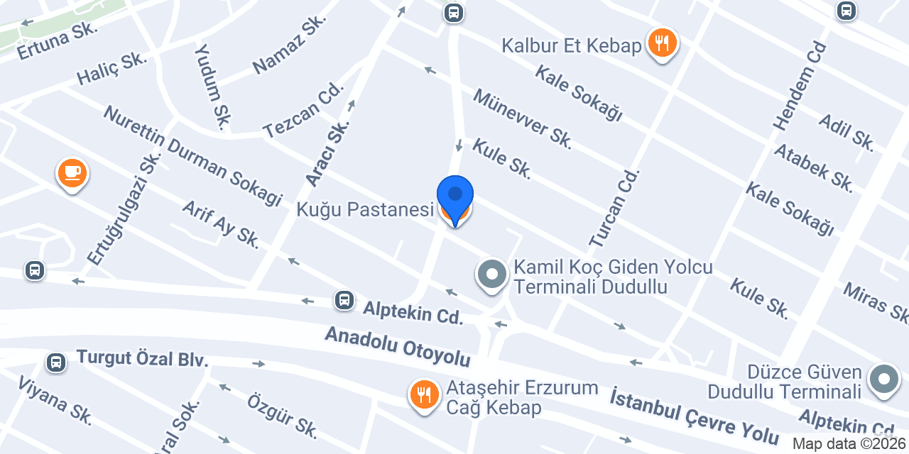 Kuğu Pastanesi konumu