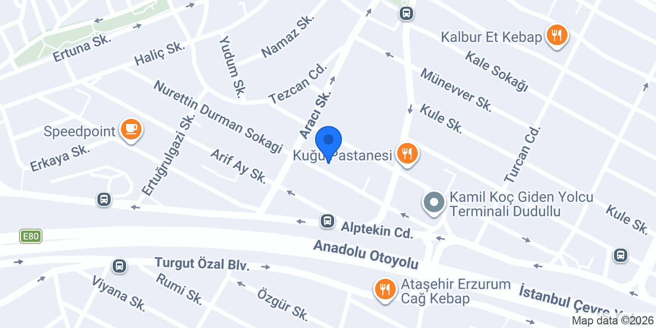 Aşana cafe ve restaurant konumu