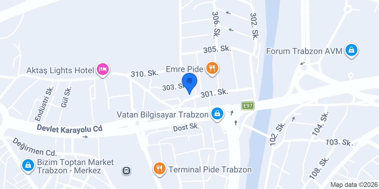 Ferah Teras Trabzon konumu
