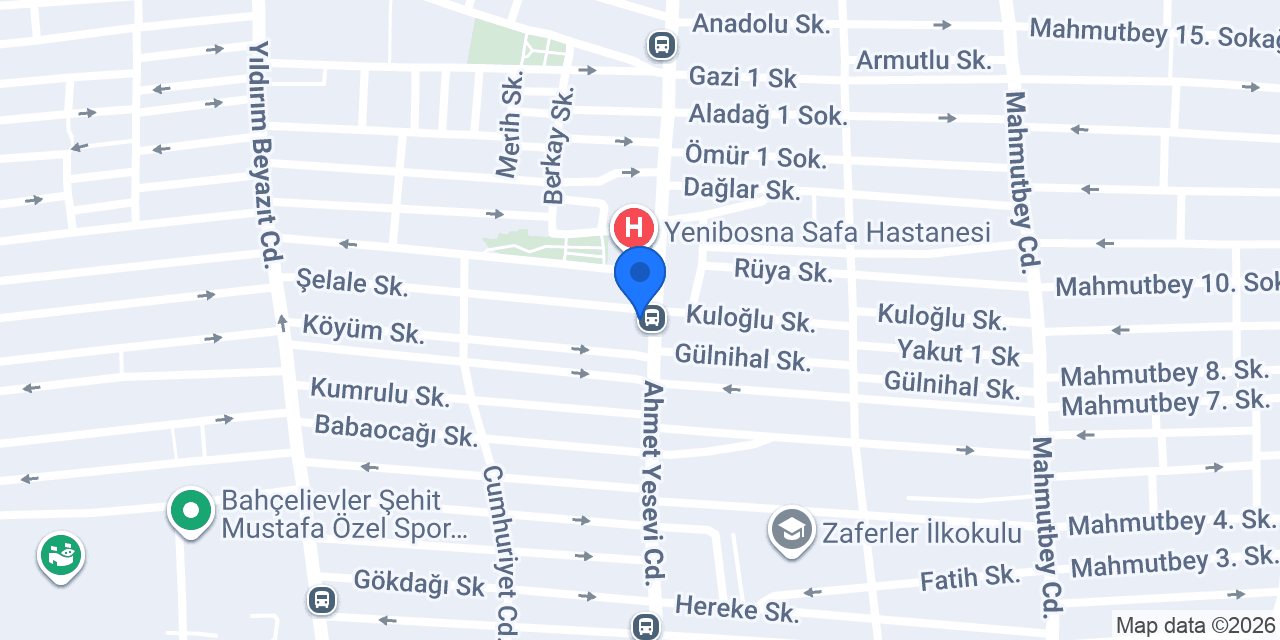 Ahmetoğlu Ekmek Pasta konumu