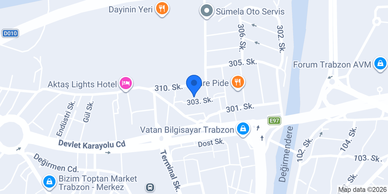 Trabzon Off Road Aksesuar konumu