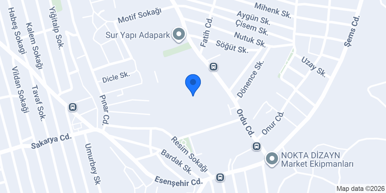 Sur yapı Adapark Adacafe konumu
