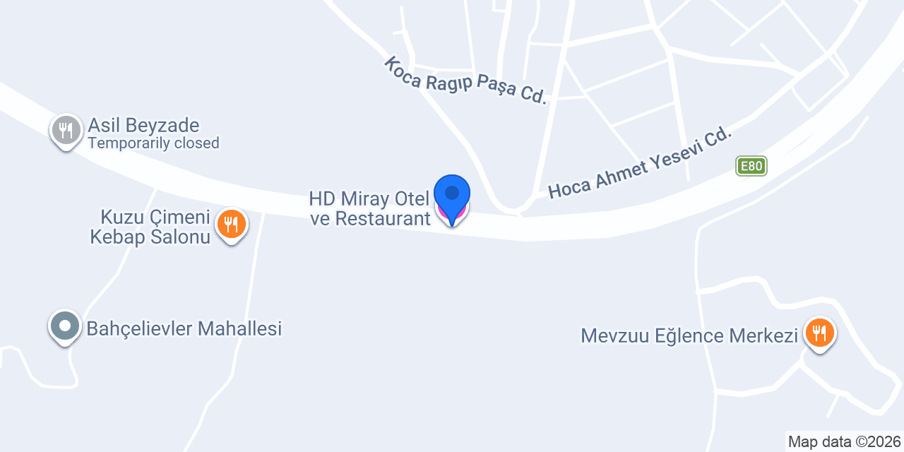 HD Miray Otel ve Restaurant konumu