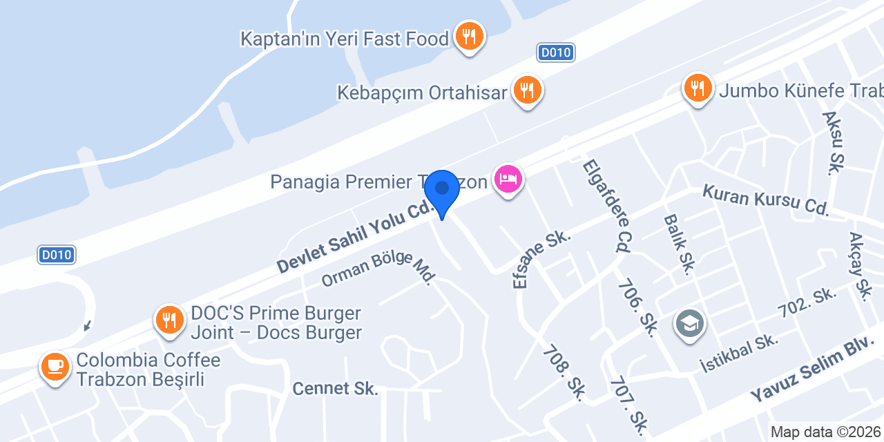 Cihangir Kebap Trabzon konumu