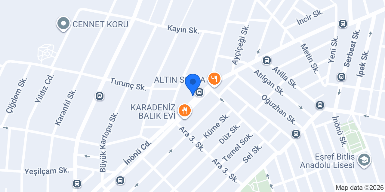 Çetiner Optik konumu