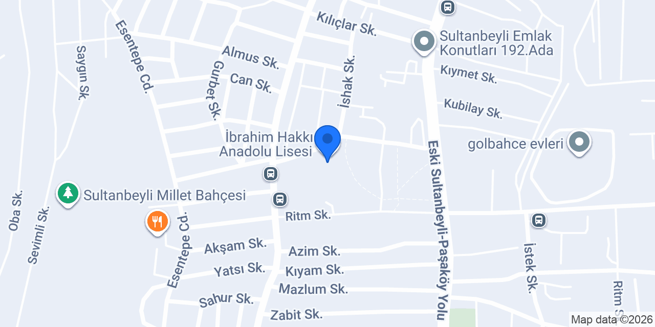 İbrahim Hakkı Anadolu Lisesi konumu