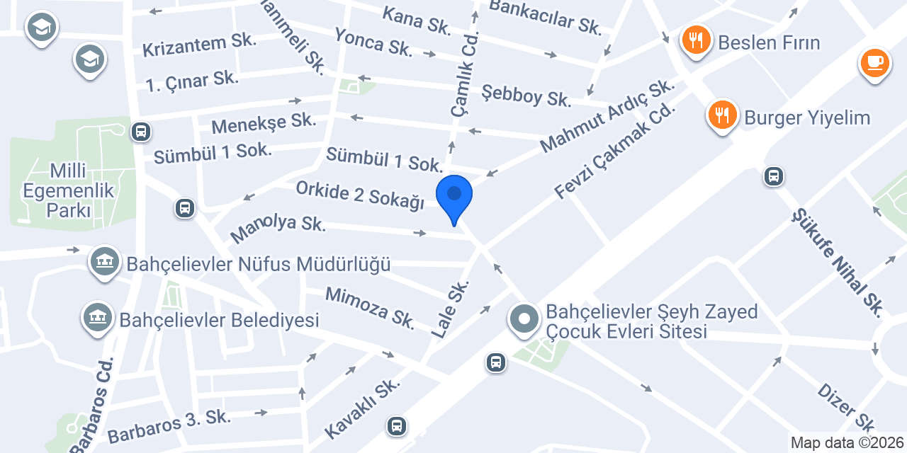 Bahçelievler çiçekçi konumu