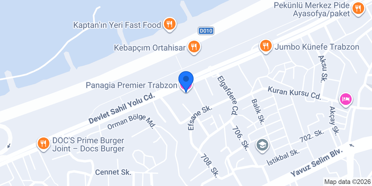 Panagia Premier Trabzon konumu