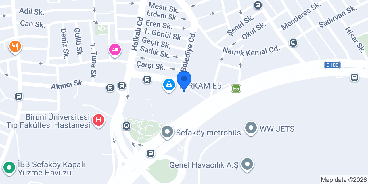 Milklaç İstanbul (Metropark AVM) konumu