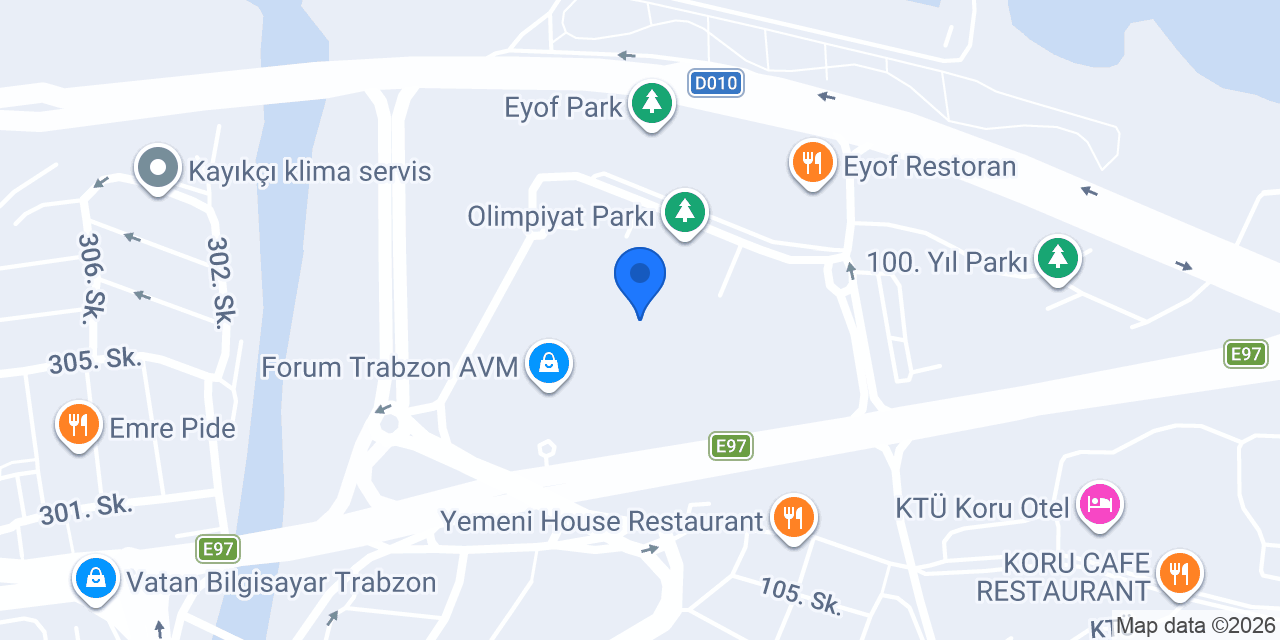 Bingsu Trabzon Bincafe konumu