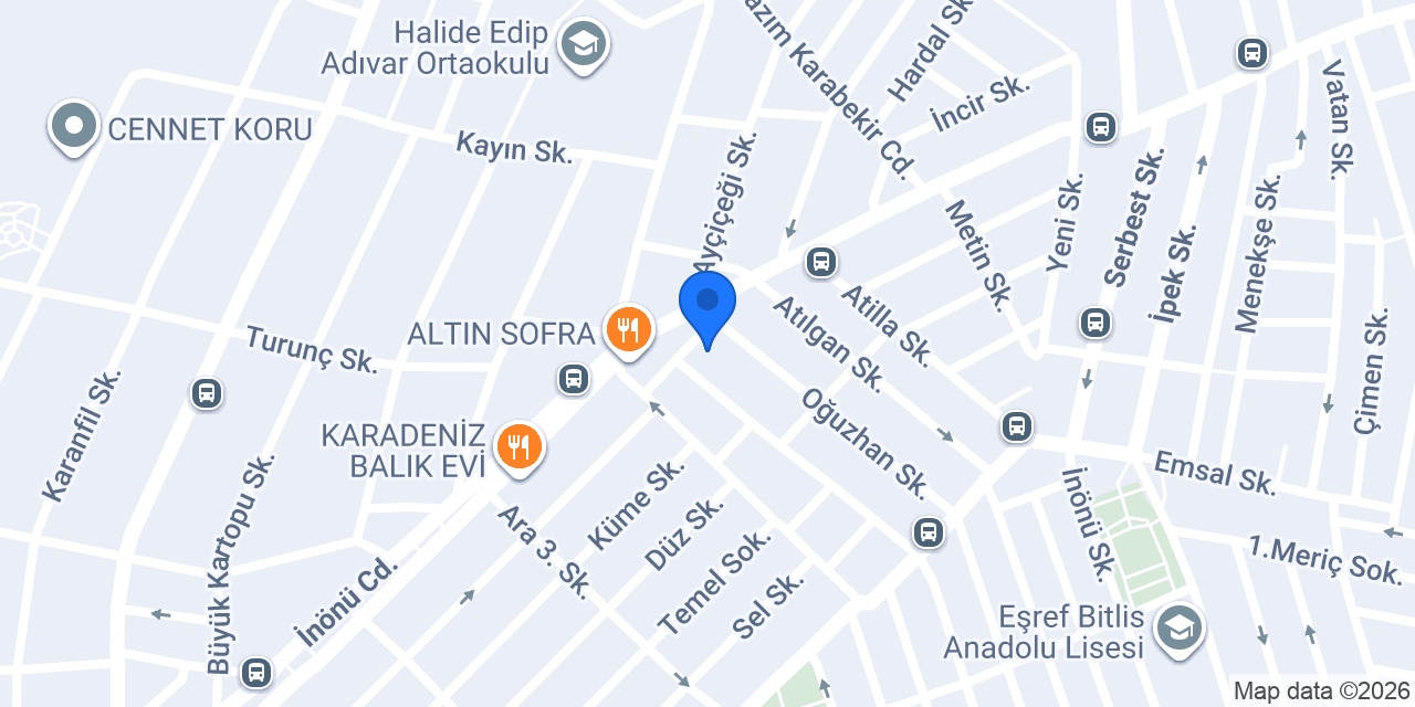 Evren Kurs Merkezi konumu