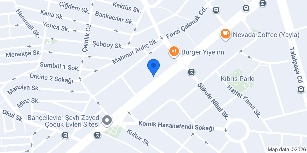 Bahçe Köfte konumu