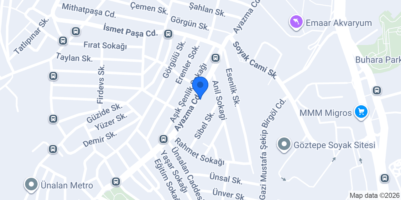 Meşhur Sarıyer börekçisi konumu