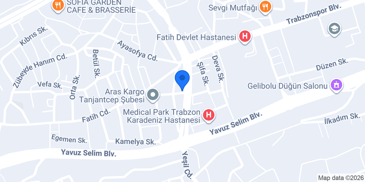 Trabzon Su Tesisatı konumu