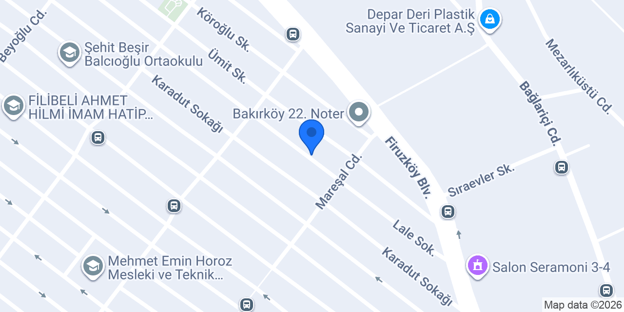 Parseller Otopark konumu