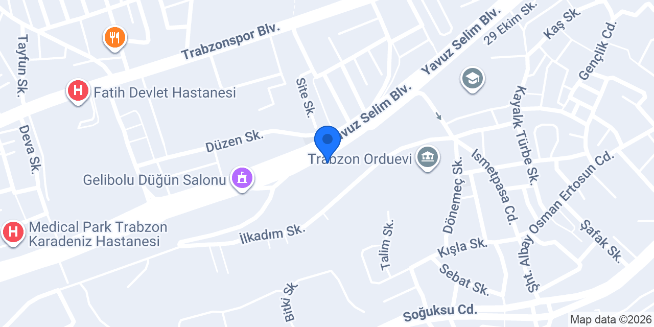 Trabzon Garage Exclusive konumu