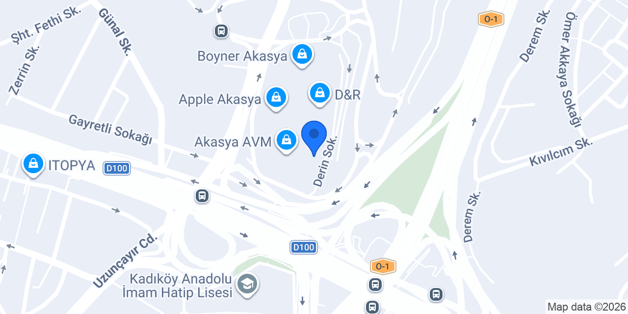 Penguen Kitabevi Akasya AVM konumu