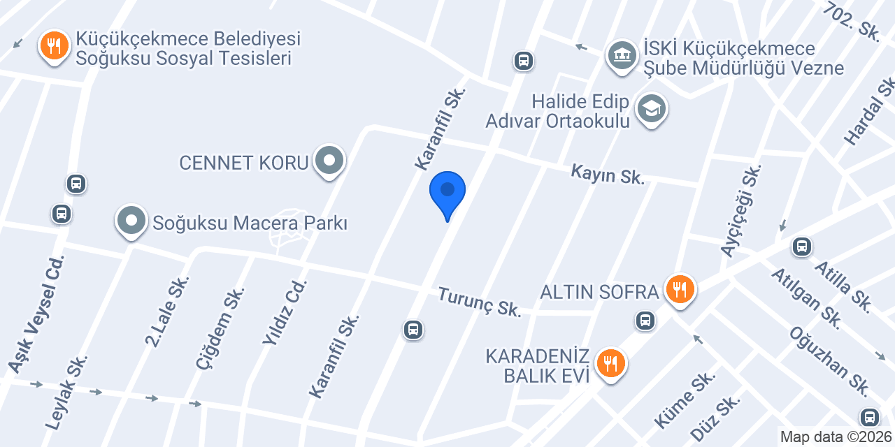Pizzabulls Küçükçekmece konumu