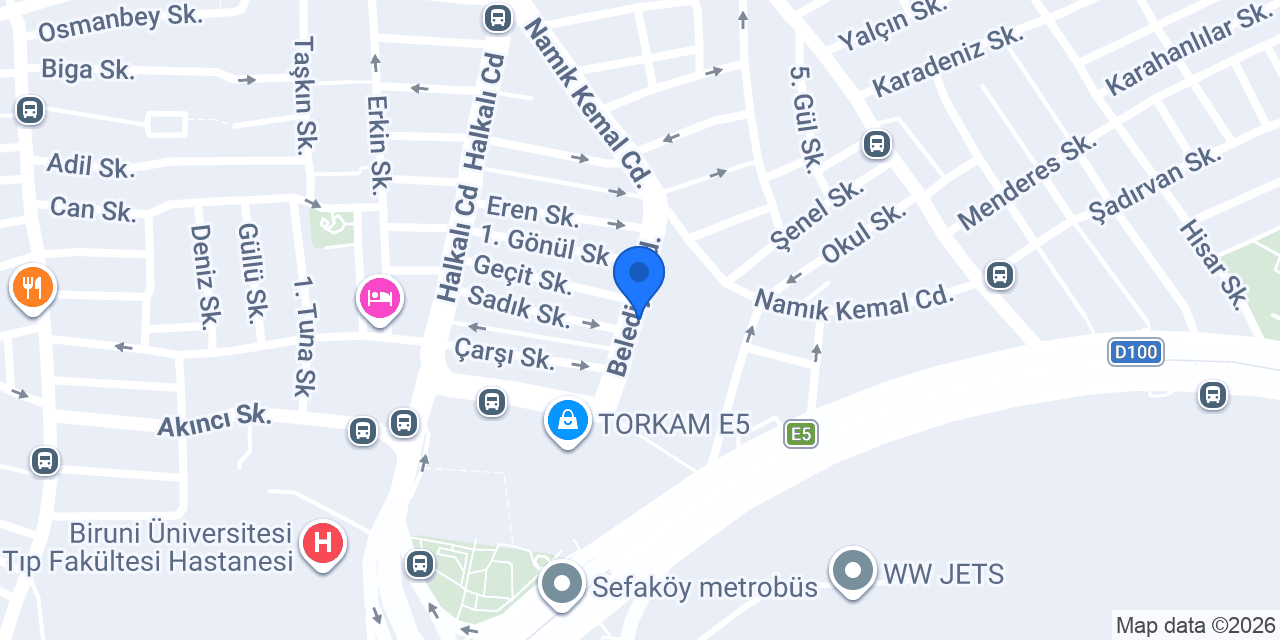 Kamil Koç - Sefaköy konumu